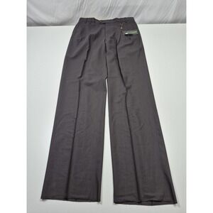 Zanieri Dress Pants Mens 36x37 Gray Wool Pleated Straight Unhemmed Italy NWT